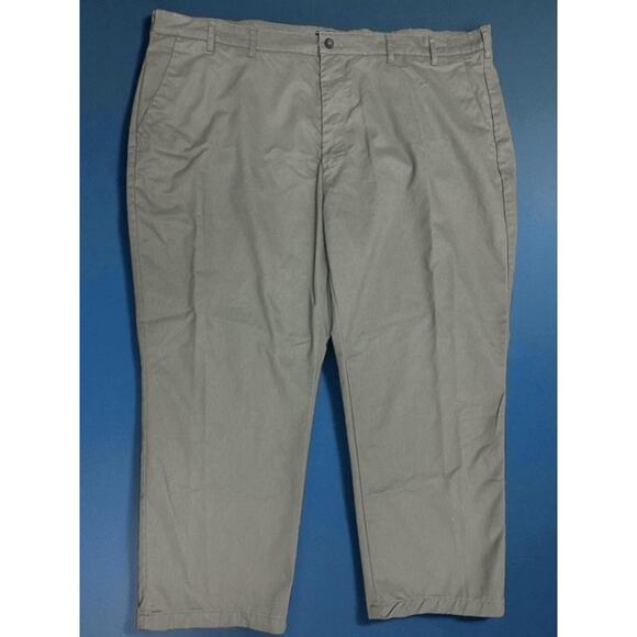 IZOD Pants 50x30 Gray Flat Front Performance Stretch Non-Iron Wicking Sportflex - Picture 2 of 5